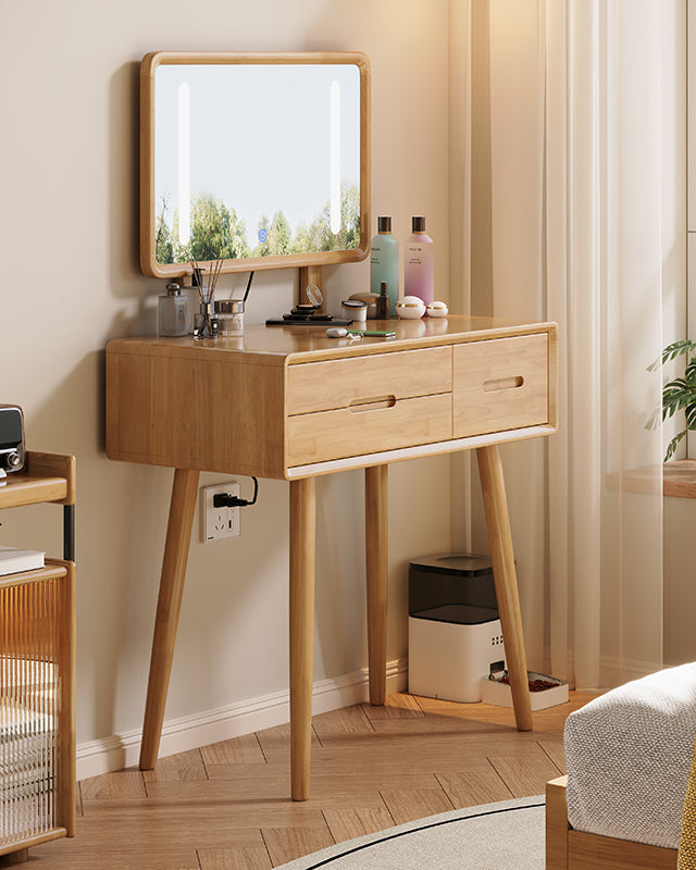 Wooden Dressing Table with Mirror