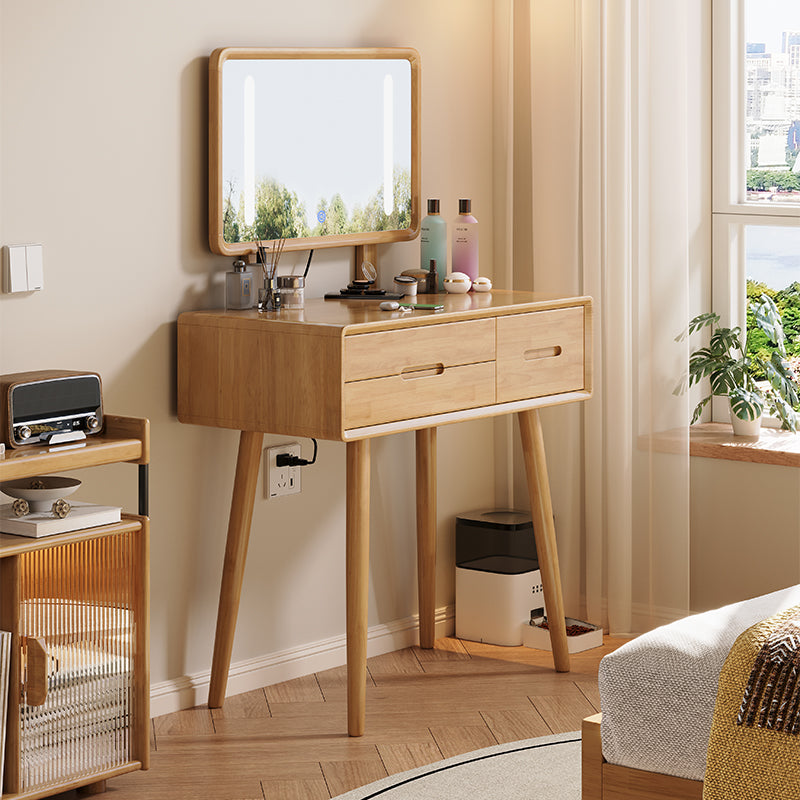 Wooden Dressing Table With Mirror – OZ DRESSING TABLE