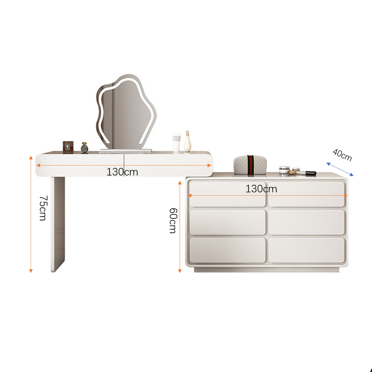 Dressing Table Ls18 White Dressing Table – OZ DRESSING TABLE